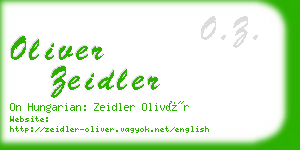 oliver zeidler business card